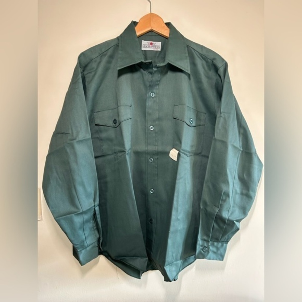 1960s GWG Vintage Nev’R-Press Button Down Work Shirt L/XL